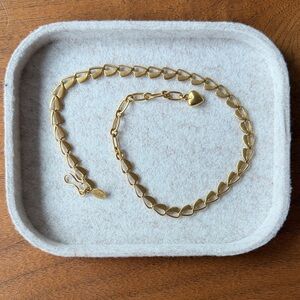 NEW / BRINKER & ELIZA Gold Open Heart Choker Necklace